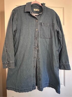 Madewell Light Blue Denim Shirt Dress